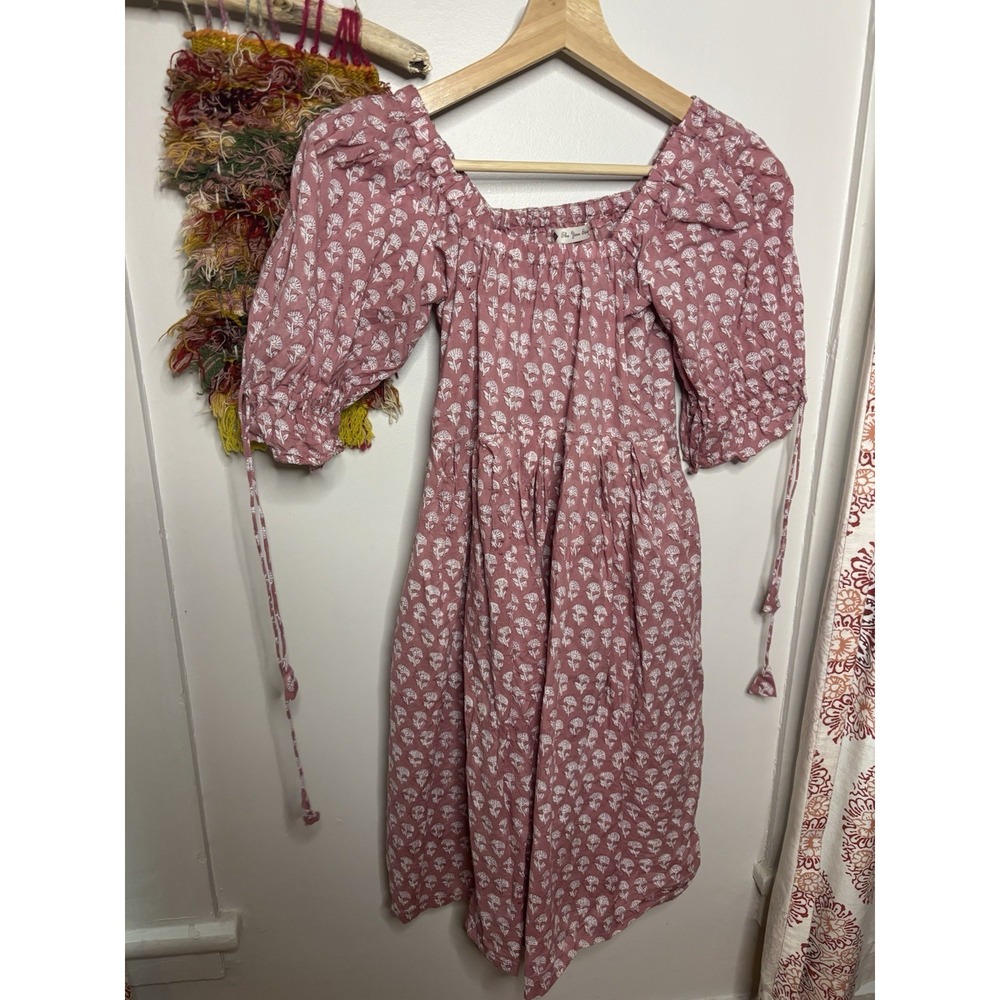 Yarn Story Women's Dress Size S Multicolor Floral Prairie Cottagecore Batik